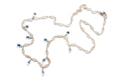 Image of Silver Necklace with Blue Topaz Drops