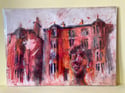 Dowanhill - Charcoal, Soft Pastels, Pencil and Acrylic Paint on Paper 