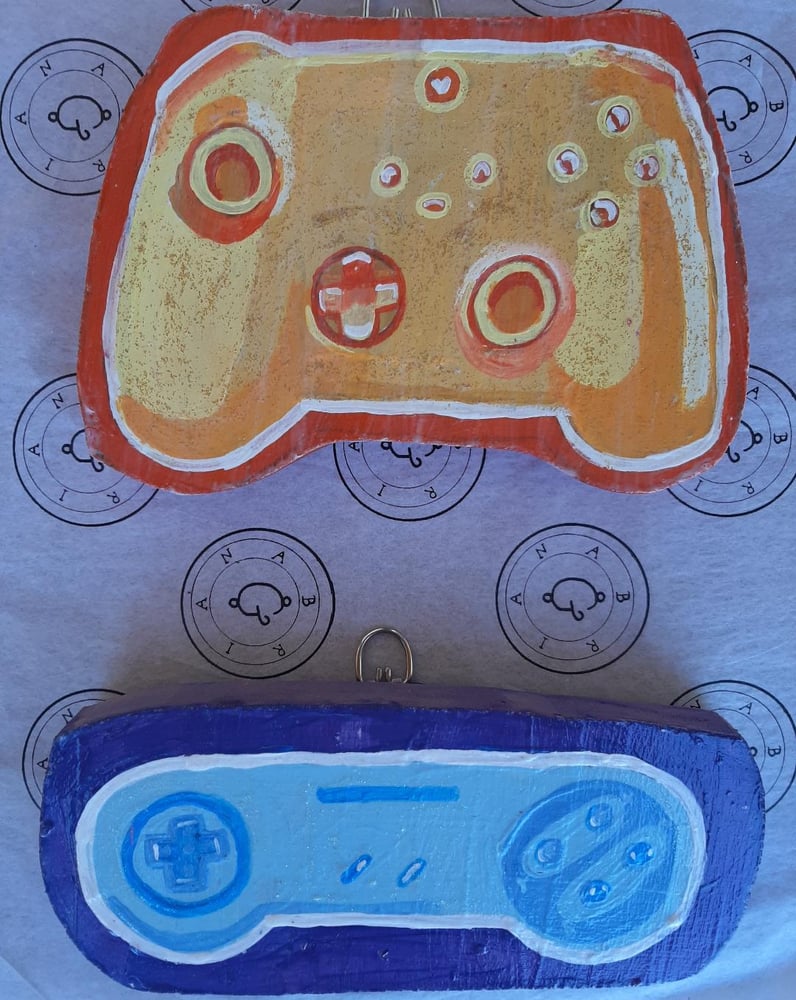 Retro Game Controllers Briana G. Illustration