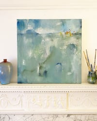 Image 5 of 'Cornish Waters' - 60 x 60cm Mixed Media Painting ( Framed )