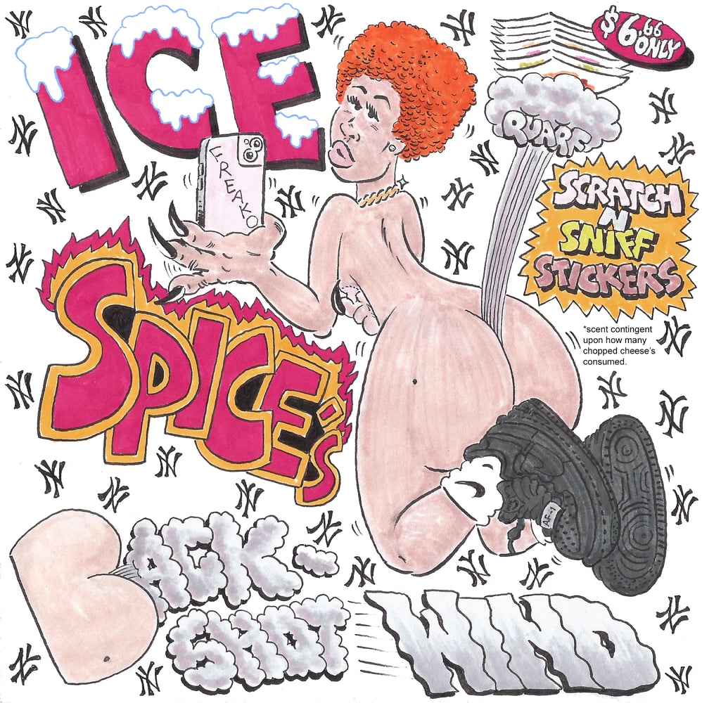 Image of ICE SPICE'S BACK SHOT WIND SCRATCH & SNIFF PRINT