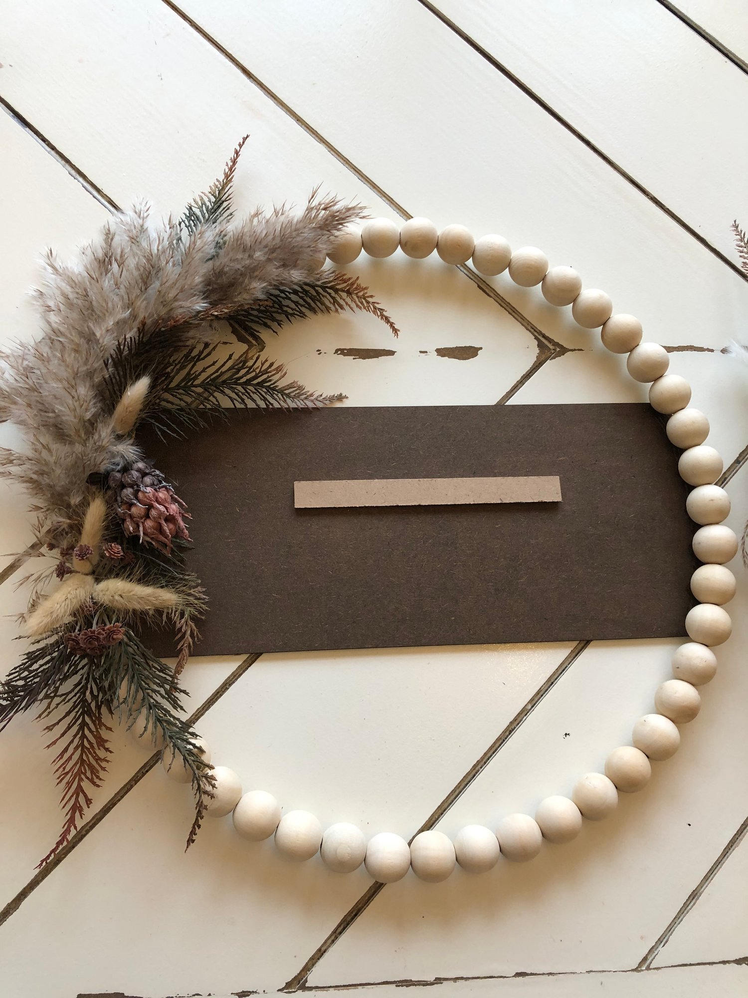 Image of 18 inch beaded Boho wreath with 4 inserts 