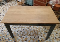 Image 4 of Table de ferme bois et kaki 