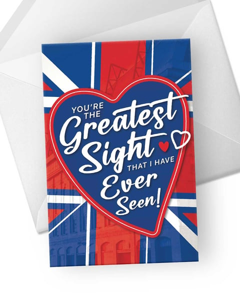 Image of You're The Greatest Sight - Rangers Fans Valentine's Card