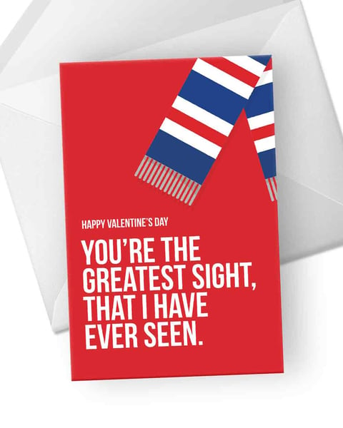 Image of Valentine's Cards for Rangers fans - LIMITED Quantity available