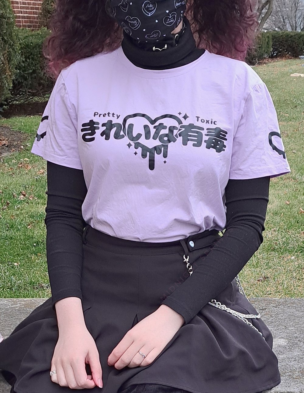 Image of "Pretty Toxic" Pastel Purple Womens Sizing Tee - DTG printing