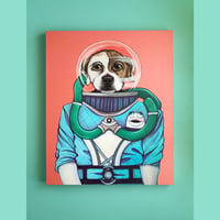 20"x24" Canvas Print // SPACE DOG