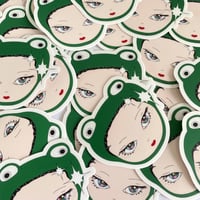 Image 1 of frog girl sticker