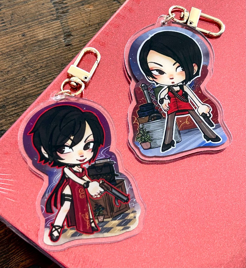  Ada Wong RE2+RE4 3 IN Double Sided Charm