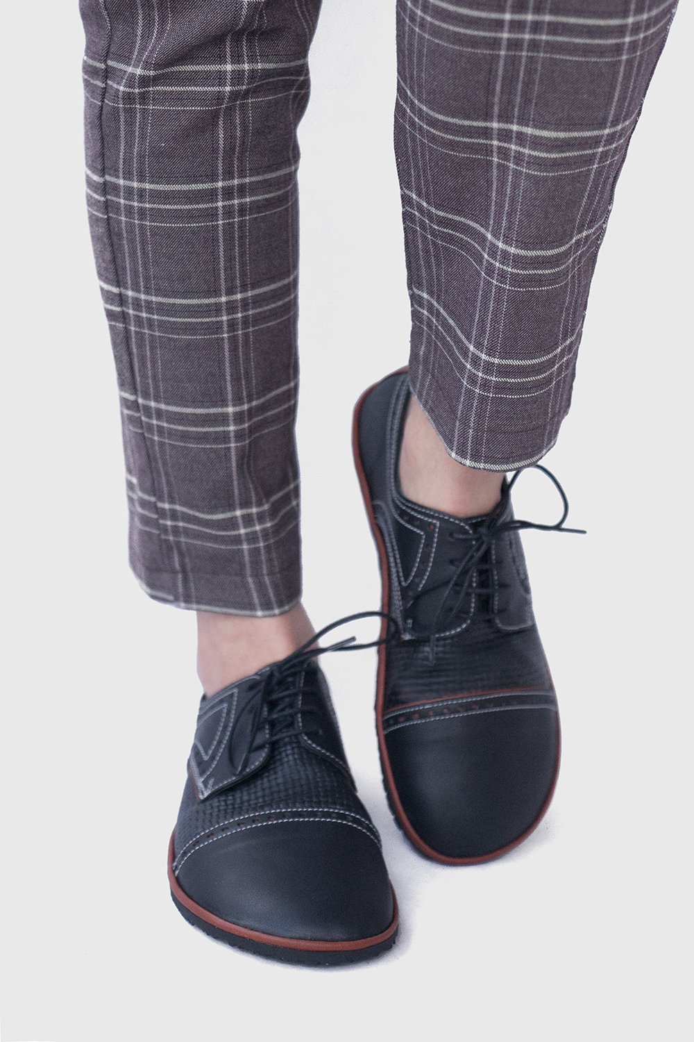 Image of Toecap Brogued Derby in Black and Brown - Ready to ship