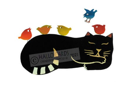 Image of Cat and Birds - HL003
