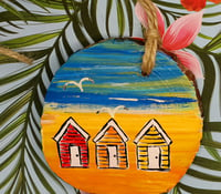 Image 2 of Beach huts wood slice