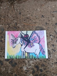 Image 3 of Mothman and Unicorn Postcard Print