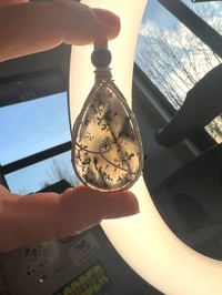 Image 3 of dendritic agate and amethyst pendant