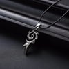 collier Punk Dragon flamme titane en acier inoxydable, chaîne en cuir Cool.