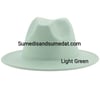 Solid Light Green (Sage)Fedora (56-58cm)