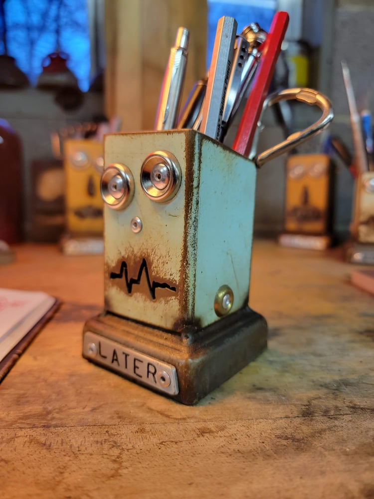 Image of  Recycled Robot desk organizer Later