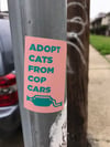 Adopt Cats from Cop Cars Stickers