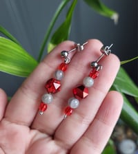 Image 1 of Red Labradorite Earrings 