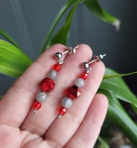 Image 2 of Red Labradorite Earrings 