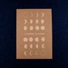 "Change Is Good" Moon Phases Postcard by Anna Cosma