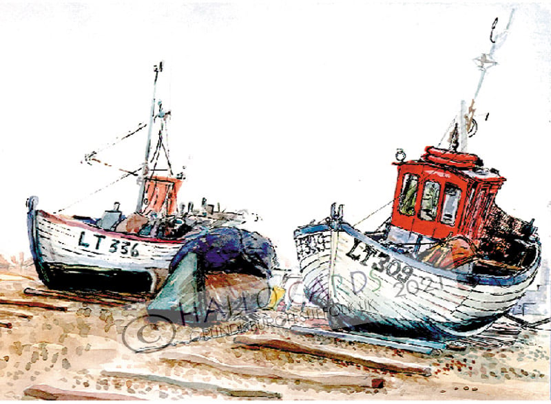 Image of Fishing Boats Aldeburgh Suffolk - HL093