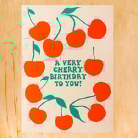 Cherry Birthday Greeting Card