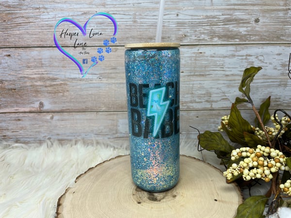 Image of 25oz  Beach Babe Glass Tumbler 