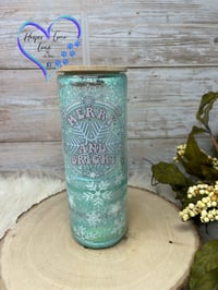 Image 5 of 25oz Merry and Bright Glass Tumbler 