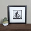 Female Mountain  Bike Papercut  - Sample Sale