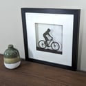 Female Mountain  Bike Papercut  - Sample Sale