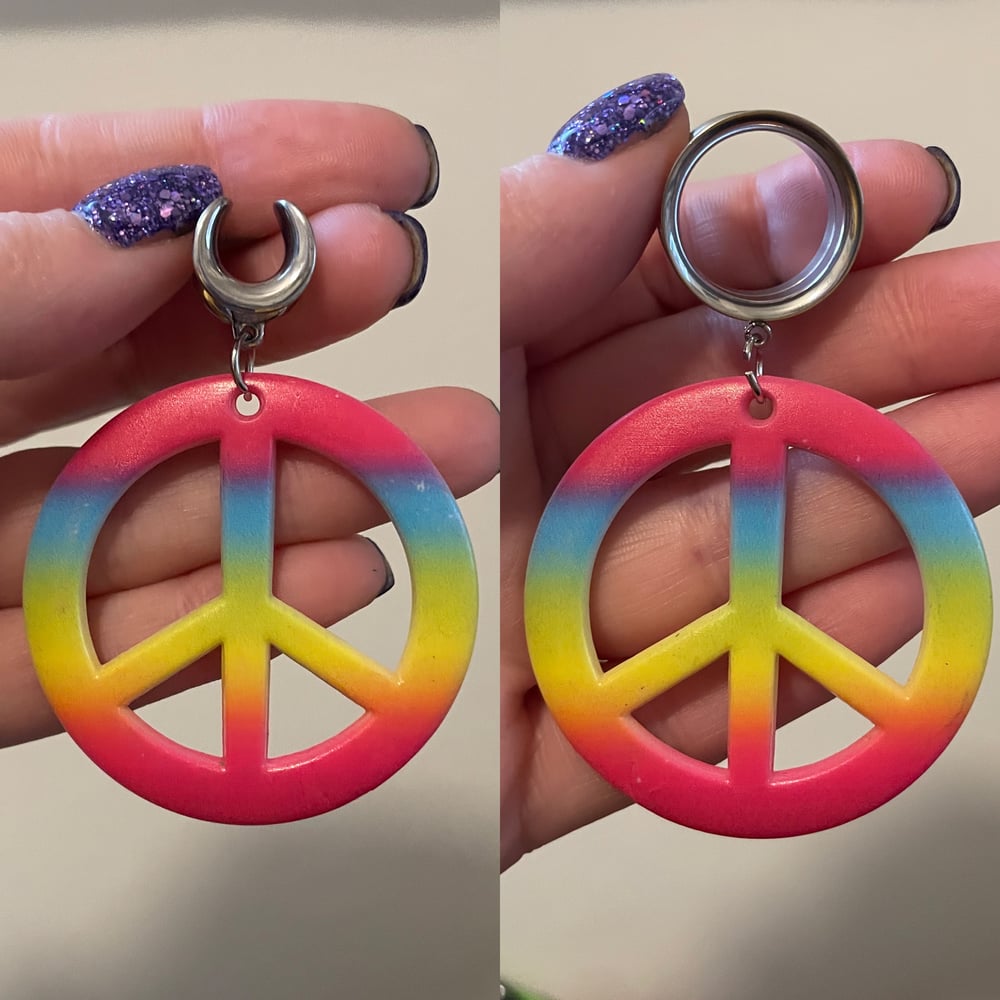Image of Peace Sign Dangles (sizes 2g-1 1/2)