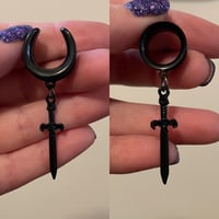 Black Sword Dangles (sizes 4g-2")