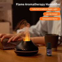 Flame Air Humidifier Multi-Color LED Aroma Diffuser Essential Oil Lamp Use Electric Air Humidifier 