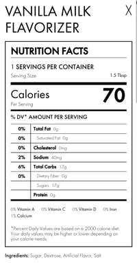 Image 2 of Vanilla Milk Flavorizer