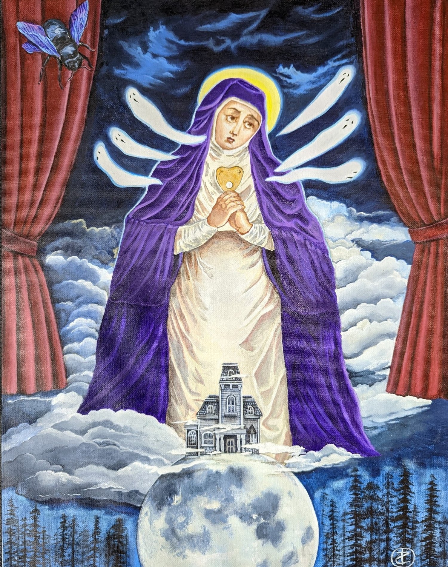 Our Lady of Perpetual Hauntings ORIGINAL PAINTING
