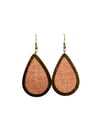 RED WOODEN TEARDROP EARRINGS