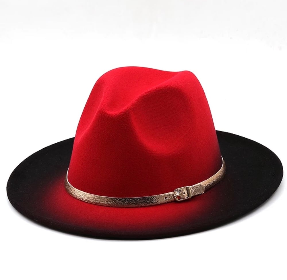 Image of Color faded fedora 