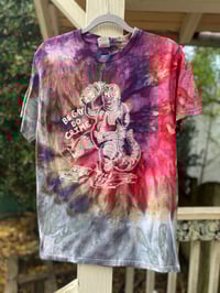 Image 1 of SMALL Be Gay Do Crime Godzilla Tie Dye Shirt H28