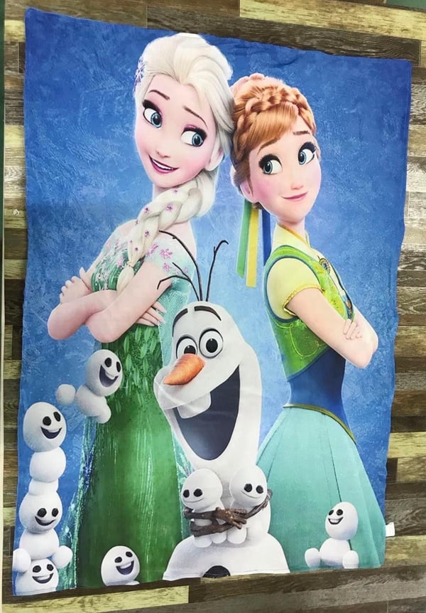 Image of Frozen kids minky blanket 