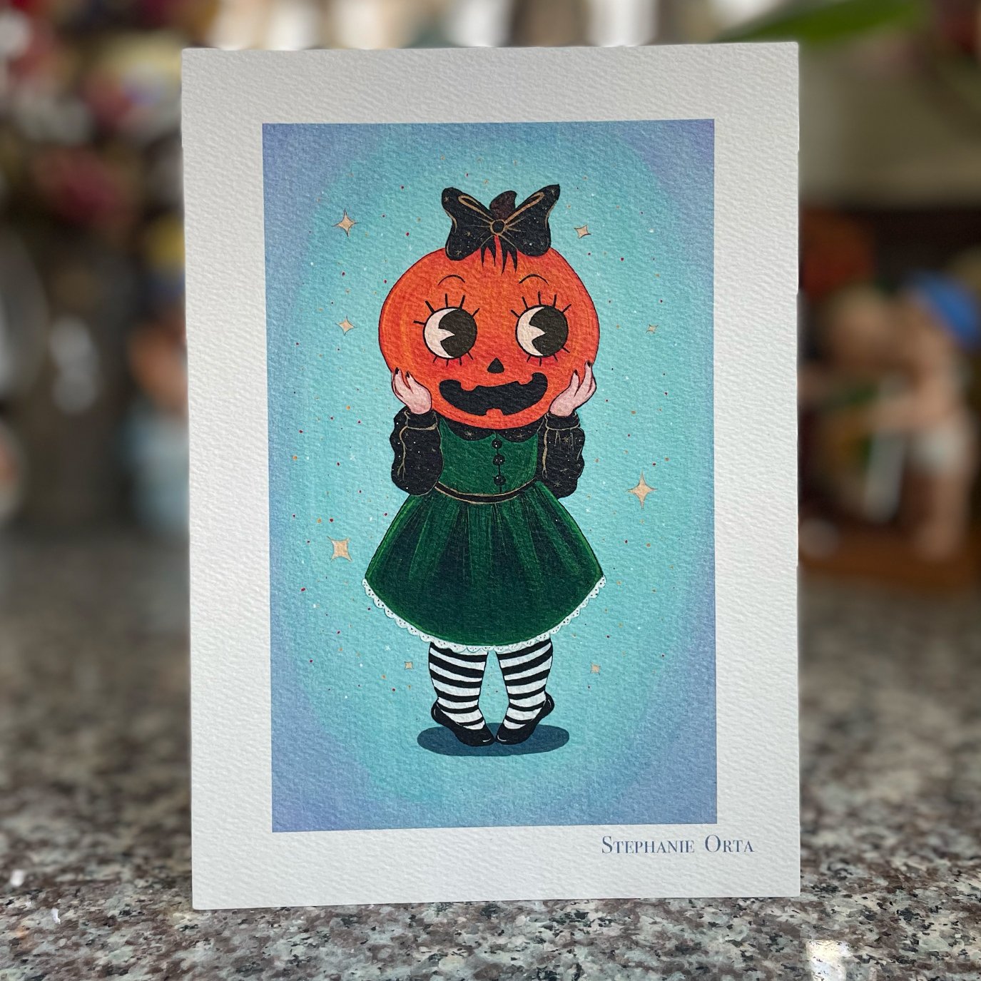 Lil' Pumpkin Cutie 5" x 7" inch Print 