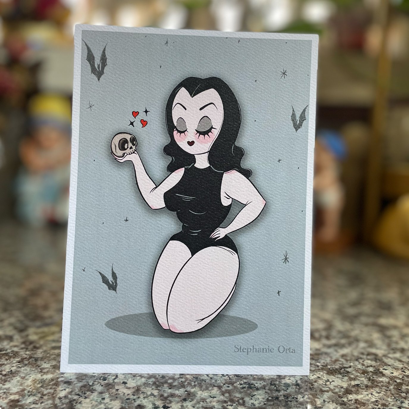 Cutie Ghoul Vamp 5" x 7" Inch Print 