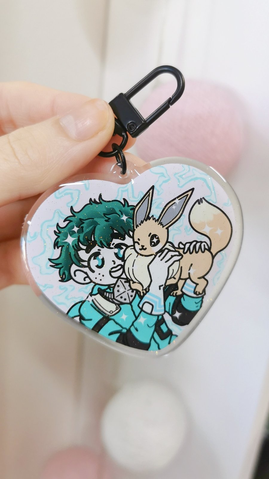 Image of Boku no hero x Eeveelutions keychain 