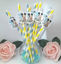 Image 4 of 6 Baby Mickey Mouse Straws,Baby Mickey Party Straws,Baby Mickey Mouse Drinking Straws