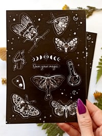 Image 4 of Witchy Moth Planner Sticker Sheet 