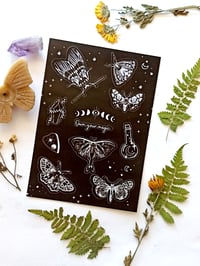 Image 1 of Witchy Moth Planner Sticker Sheet 