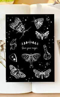 Image 2 of Witchy Moth Planner Sticker Sheet 