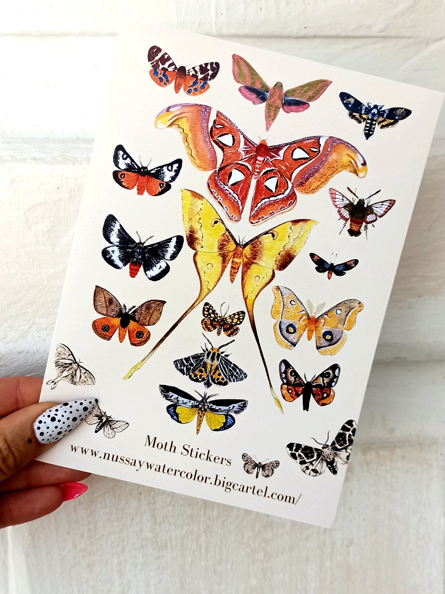 Image of Moth Planner Sticker Sheet 
