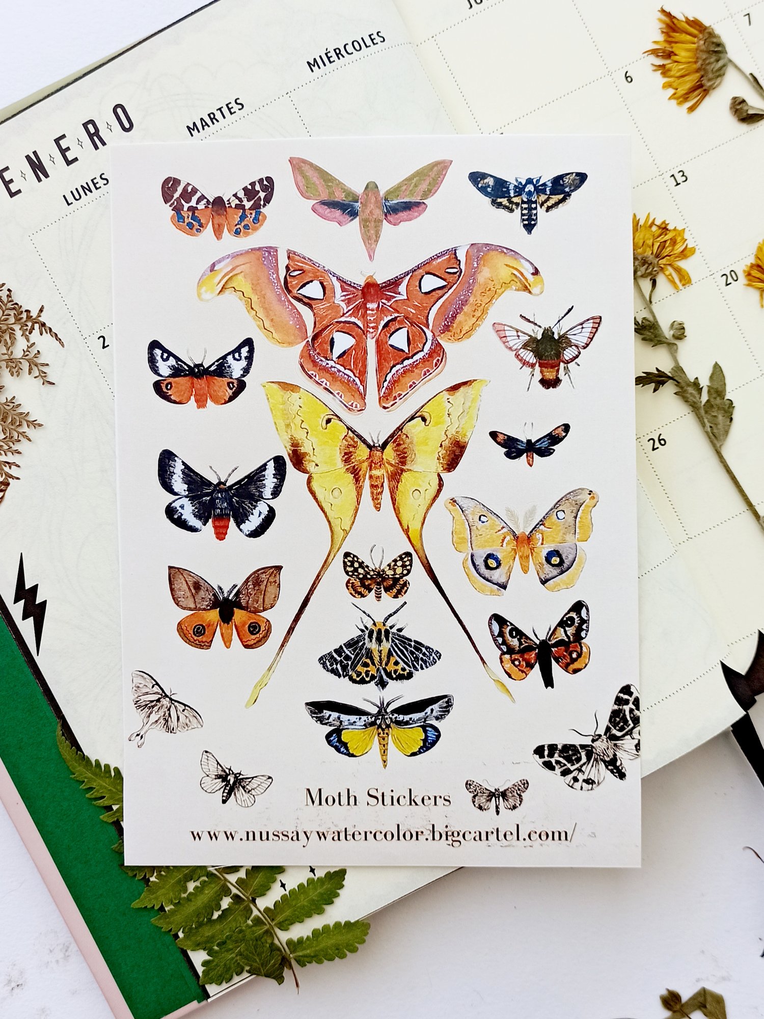 Image of Moth Planner Sticker Sheet 