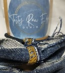 Image 3 of Tasty Raw Edge Denim Tri-Bun Bows